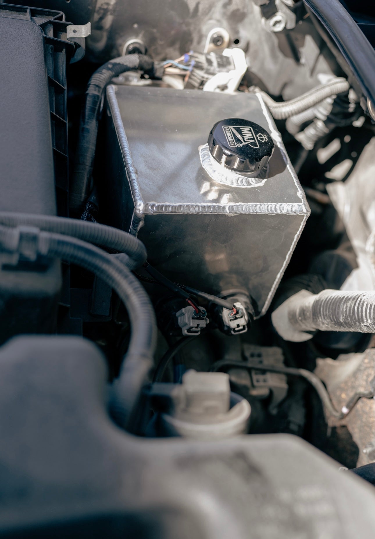 5th Gen Toyota 4Runner (2010–2023) Aluminum Washer Fluid Relocation Reservoir Kit