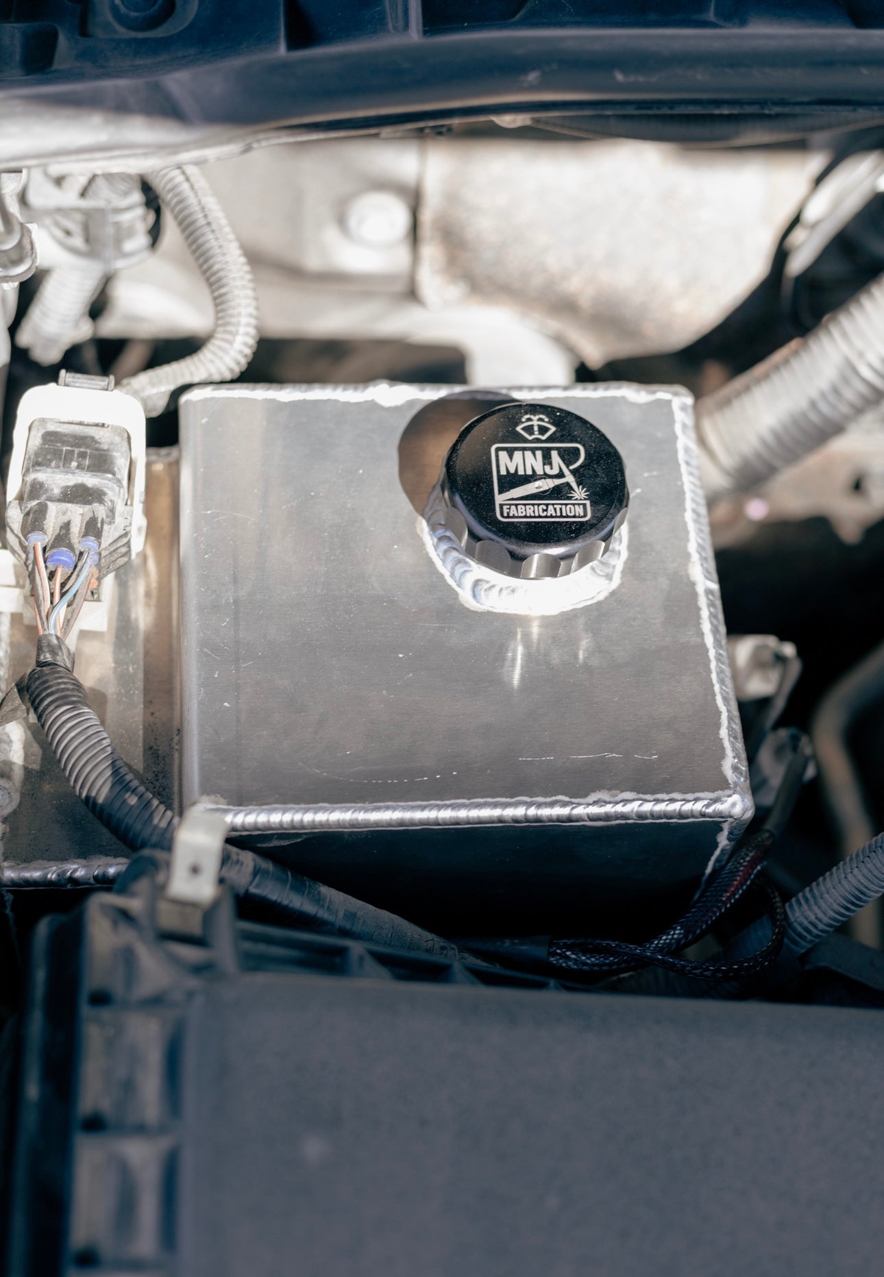 5th Gen Toyota 4Runner (2010–2023) Aluminum Washer Fluid Relocation Reservoir Kit